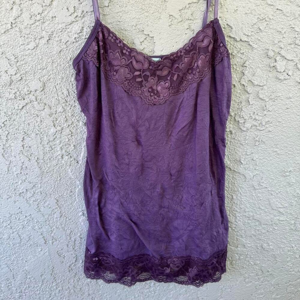 Y2k purple lace cami